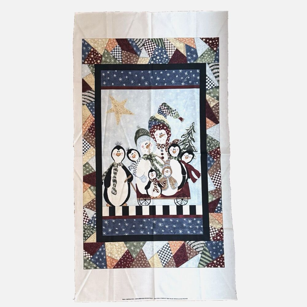 Snowmen Quilt Panel Shivers & Company Christmas Troy Corp Riverwoods Collection